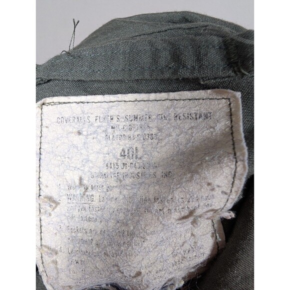 US Military Captain Flyers Coverall Fire Resistant Flight Suit CWU-27/P 40L - Picture 6 of 11